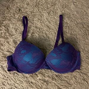 Victoria's Secret Biofit Demi Uplift Purple Lace Bra